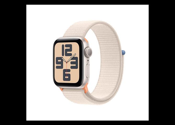خرید اینترنتی ساعت هوشمند اپل مدل Watch SE (Gen 2) 2023 Sport GPS 40mm با بدنه آلومینیومی بژ و بند اسپورت لوپ بژ