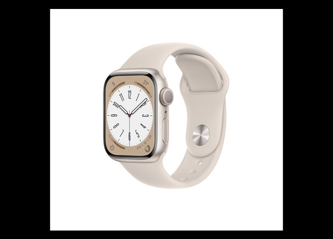 خرید آنلاین ساعت هوشمند اپل مدل Watch Series 8 GPS 41mm با بدنه آلومینیومی بژ و بند سیلیکونی بژ