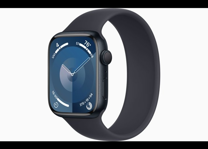 خرید اینترنتی ساعت هوشمند اپل مدل Apple Watch S9 آلومینیوم میدنایت با بند اسپرت سیلیکون