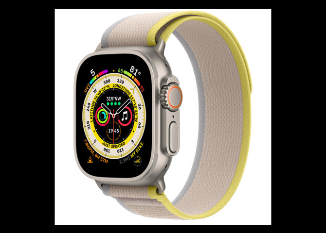 خرید اینترنتی ساعت هوشمند اپل مدل Apple Watch Ultra بدنه تیتانیومی با بند تریل لوپ زرد/بژ - ۴۹ میلی‌متری