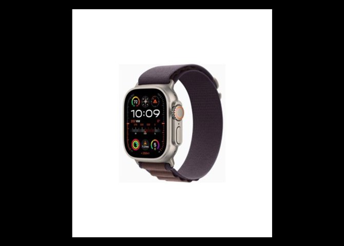 خرید اینترنتی ساعت هوشمند اپل مدل Apple Watch Ultra 2 رنگ تیتانیوم با بند آلپاین لوپ آبی نیلی – سایز ۴۹ میلی‌متر