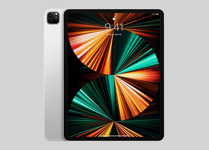 خرید آنلاین تبلت اپل مدل iPad Pro نقره‌ای ۱۲.۹ اینچ 1 ترابایت M1 2021 وای فای