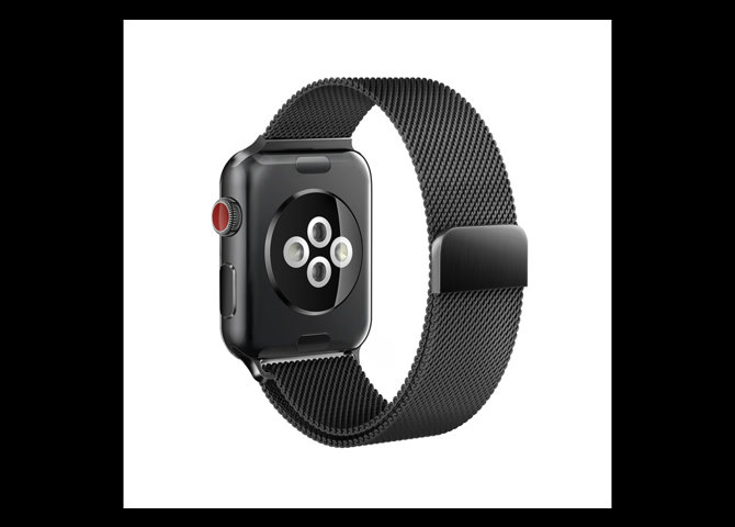 خرید اینترنتی بند فلزی اپل واچ مدل Milanese Loop مشکی