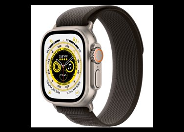 خرید اینترنتی ساعت هوشمند اپل مدل Apple Watch Ultra رنگ تیتانیوم با بند تریل لوپ مشکی/خاکستری – سایز ۴۹ میلی‌متر