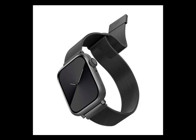 خرید آنلاین بند اپل واچ طرح میلانس برند یونیک مدل Uniq Dante for apple watch 40/38 mm_ رنگ گرافیت